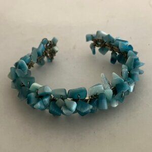 Blue Glass Rock Bracelet